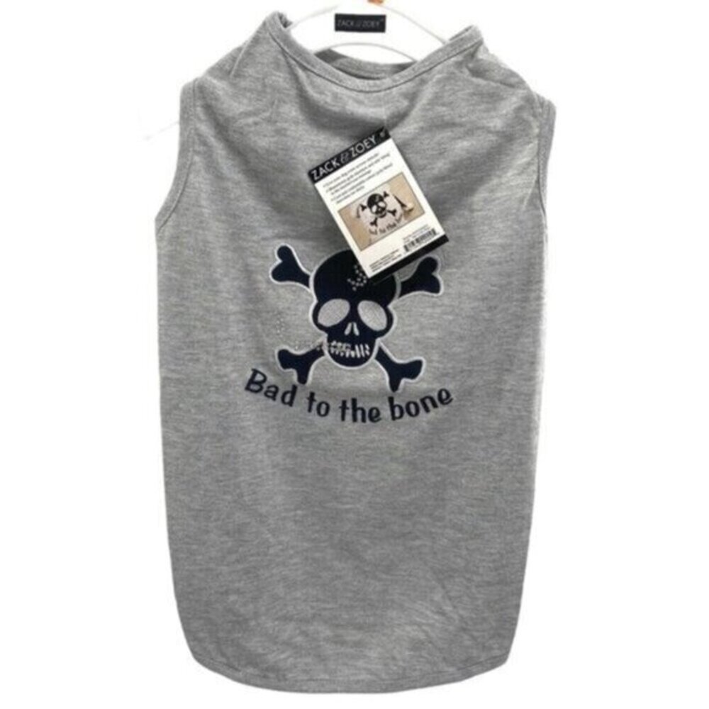 Zack & Zoey Skull Rhinestone Dog Tee Shirt